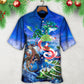 Christmas Santa Riding A Dragon - Hawaiian Shirt - Reefox