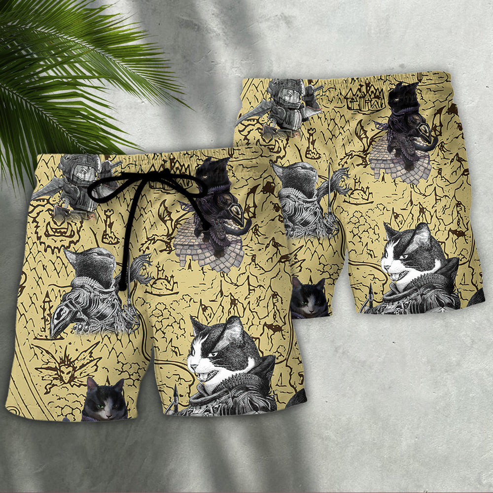 Cat Warrior Strong - Beach Short Reefox - Owls Matrix LTD