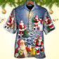 Christmas Santa Claus In Love Light Xmas Tree - Hawaiian Shirt - Reefox