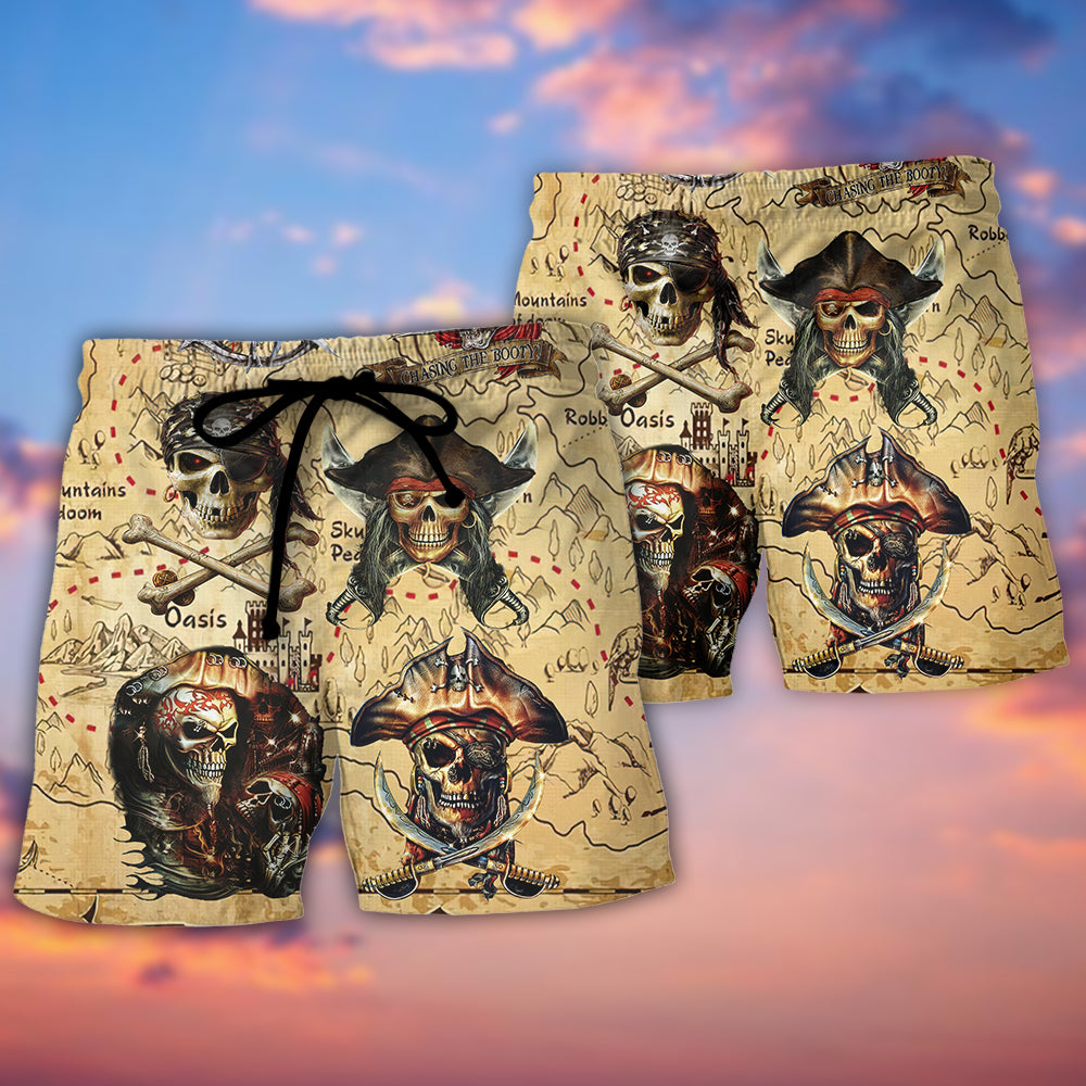 Pirate Chasing The Booty - Beach Short Reefox - Owls Matrix LTD