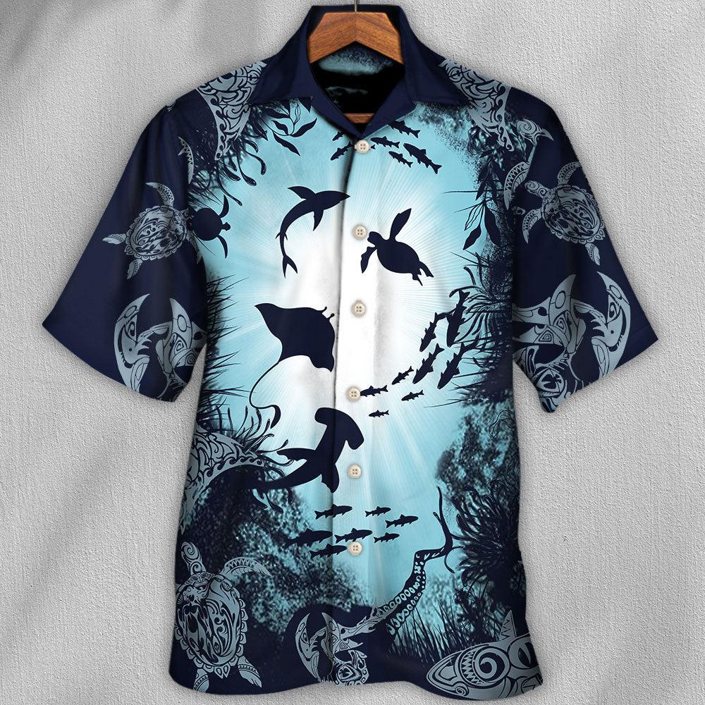 Turtle Aquarium Life - Hawaiian Shirt - Reefox
