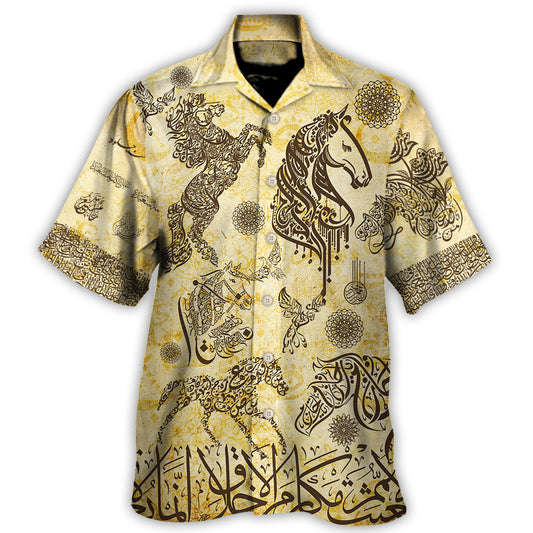 Horse Fantastic Arabian Horses By Arabic - Hawaiian Shirt - Reefox