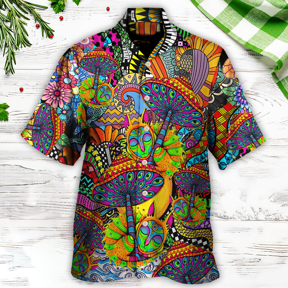 Hippie Peace Life Color Floral Style - Hawaiian Shirt - Reefox