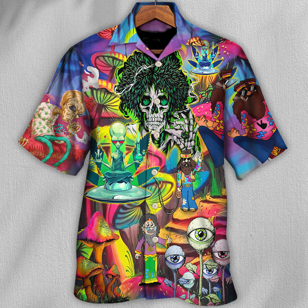 Hippie Skull Cool Life - Hawaiian Shirt - Reefox