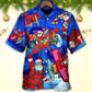 Christmas No Reindeer Any More Santa Loves Airplane Magic Night - Hawaiian Shirt - Reefox