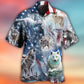 Wolf Independence Day Snow Mountain - Hawaiian Shirt - Reefox