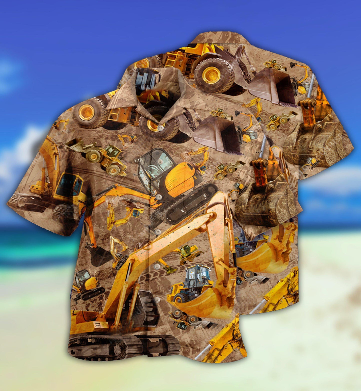 Excavator Don't Mess Hard Work Excavator - Hawaiian Shirt - Reefox
