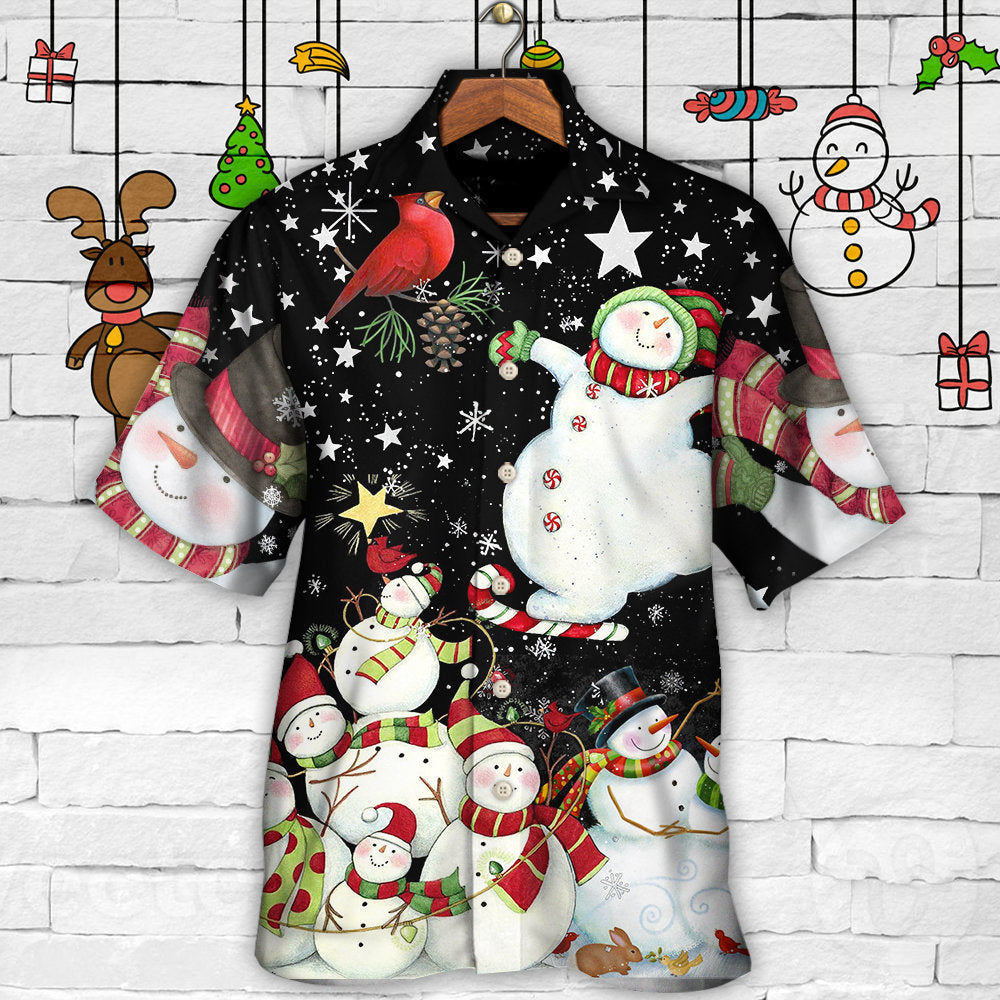 Christmas The World Of Christmas With Snowman - Hawaiian Shirt - Reefox