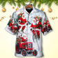 Christmas Having Fun With Santa Claus Gift For Xmas - Hawaiian Shirt - Reefox