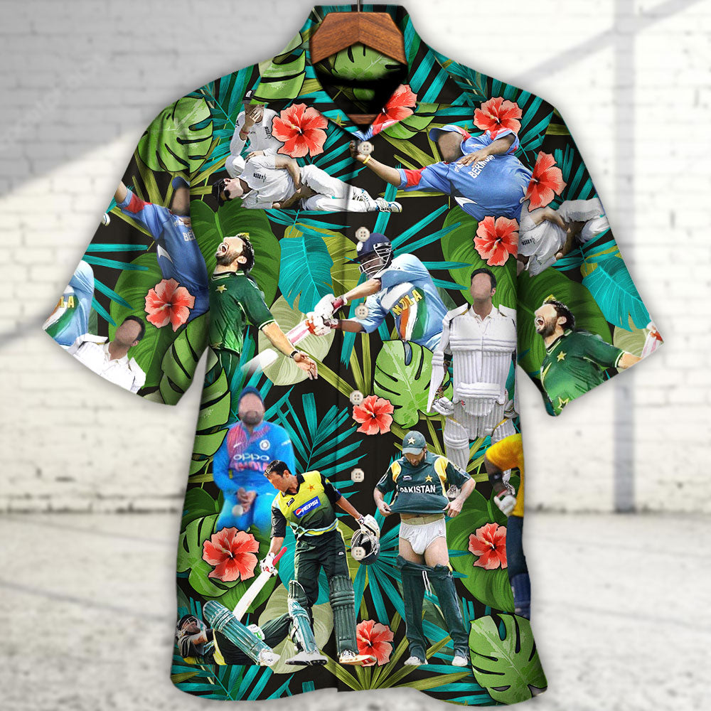 Cricket Sport Funny Play Amazing Tropical Art - Hawaiian Shirt - Reefox