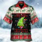 Cat Wreck The Tree Christmas Tree Light Funny Ugly Style - Hawaiian Shirt - Reefox