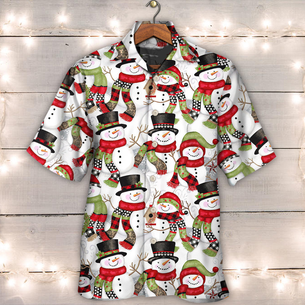 Christmas Snowman Family Happy Christmas - Hawaiian Shirt - Reefox