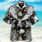 Dragon Flying With Skull Gothic Style - Hawaiian Shirt - Reefox