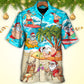 Christmas Santa Claus Chilling On The Beach Mele Kalikimaka Funny - Hawaiian Shirt - Reefox