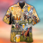 Beer And Horse Racing On The Steppe - Hawaiian Shirt - Reefox