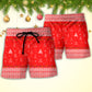 Cat Wreck The Tree Christmas Red Style - Beach Short Reefox - Owls Matrix LTD