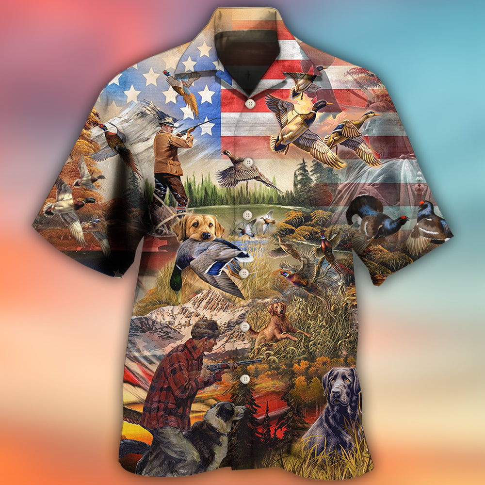 Hunting Independence Day Mallard Duck - Hawaiian Shirt - Reefox