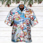 Christmas Santa And Snowman Christmas Holiday - Hawaiian Shirt - Reefox