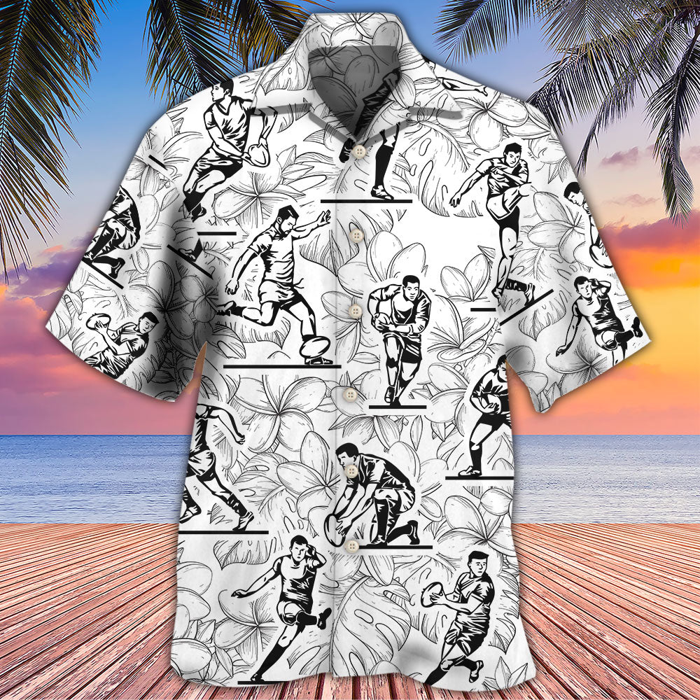 Rugby Tropical Leaf Ball Games - Hawaiian Shirt - Reefox