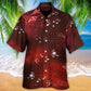 Music Musical Notes And Blurry Lights On Dark Red - Hawaiian Shirt - Reefox