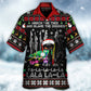 Black Cat Wreck The Tree Light Funny Ugly Style Christmas - Hawaiian Shirt - Reefox