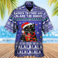 Black Cat Wreck The Tree Christmas - Hawaiian Shirt - Reefox