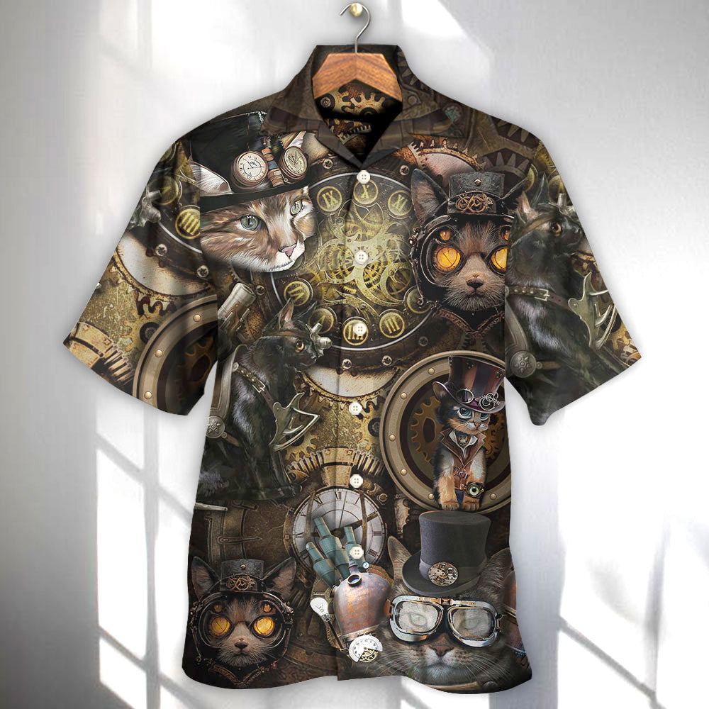 Cat Steampunk Art It's All About Magic - Hawaiian Shirt - Reefox
