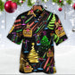 Wine Rum Christmas Neon Art Drinking - Hawaiian Shirt - Reefox