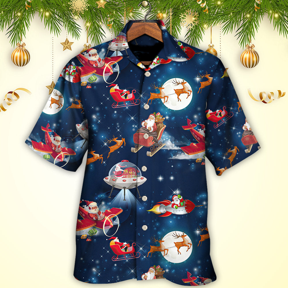 Christmas Astronaut Santa Claus - Hawaiian Shirt - Reefox