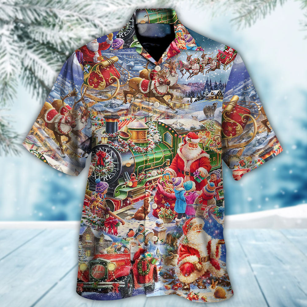 Christmas Joy Love Peace Family Laughter - Hawaiian Shirt - Reefox