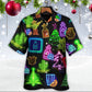 Wine Tequila Christmas Neon Art Drinking - Hawaiian Shirt - Reefox