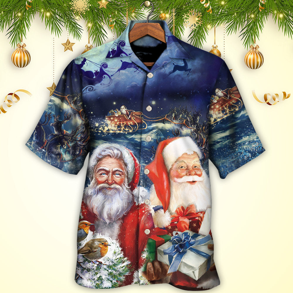 Christmas Santa Claus Snow - Hawaiian Shirt - Reefox