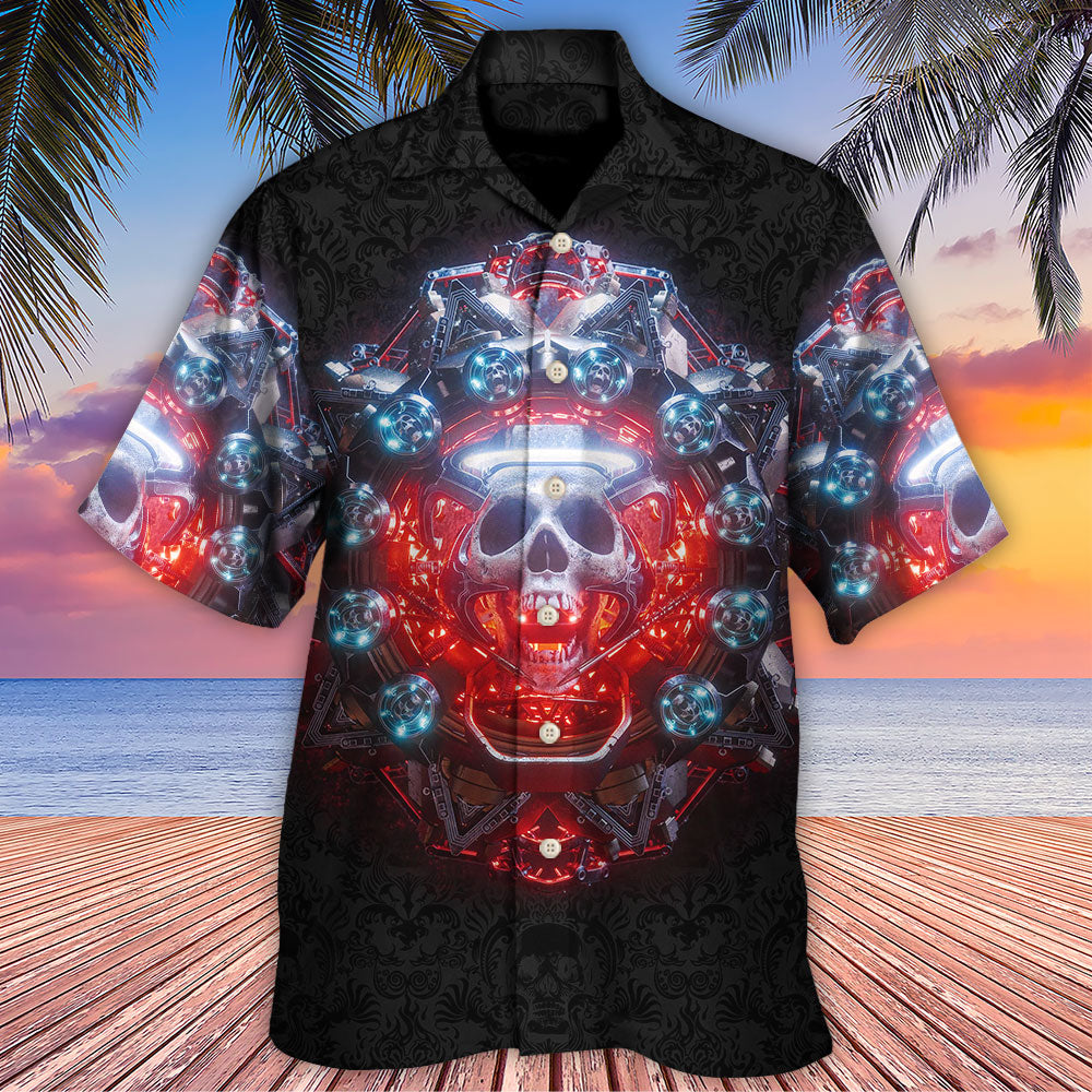 Skull Electric Dream Or Die - Hawaiian Shirt - Reefox