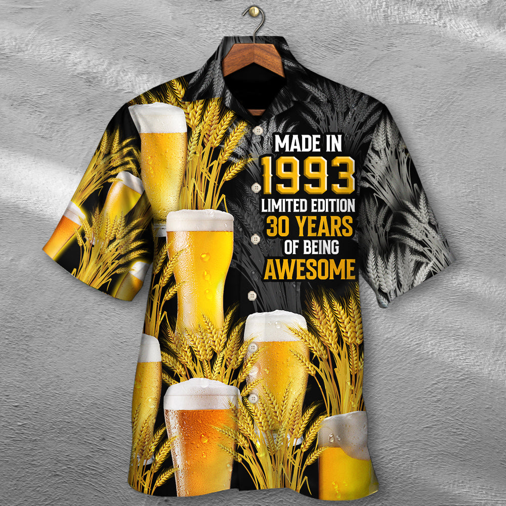 Beer Happy Drinking Beer Made In 1993 - Hawaiian Shirt - Reefox