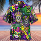 Mardi Gras Skull Art - Hawaiian Shirt - Reefox