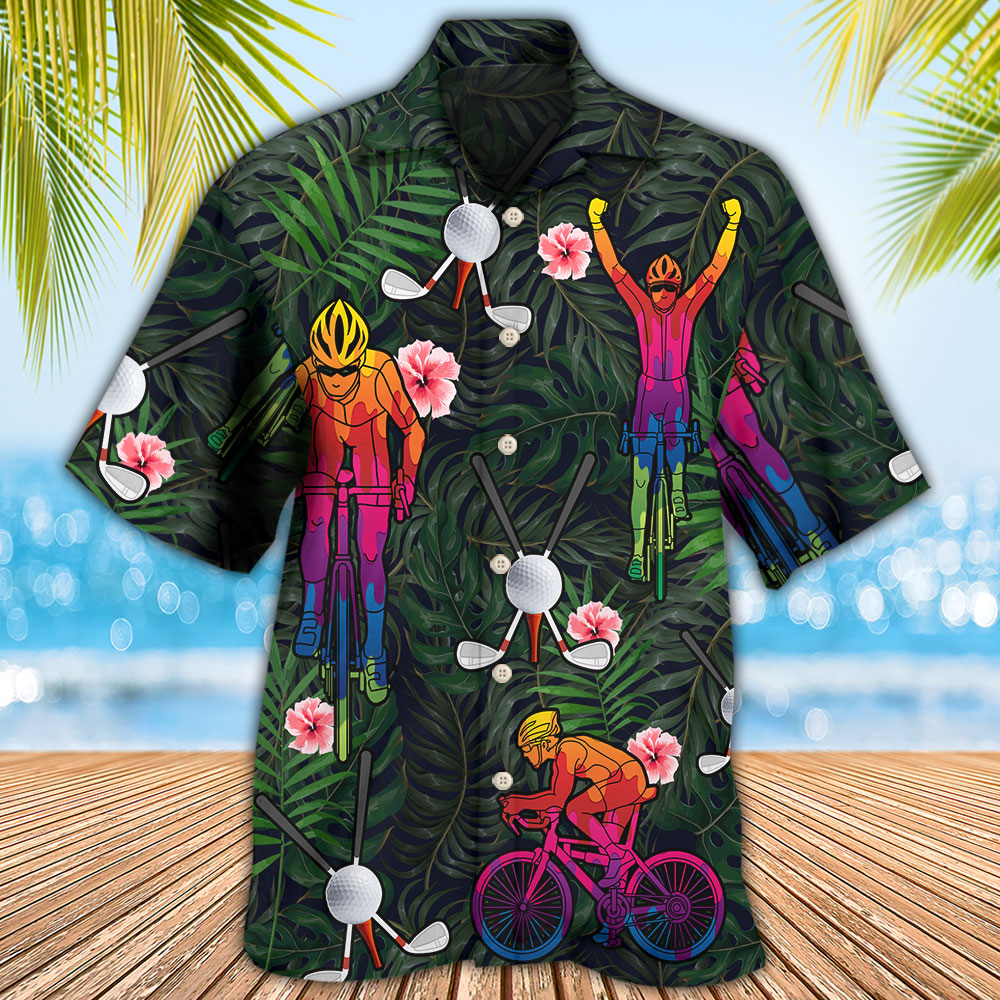 Golf I Like Golf And Cycling - Hawaiian Shirt - Reefox
