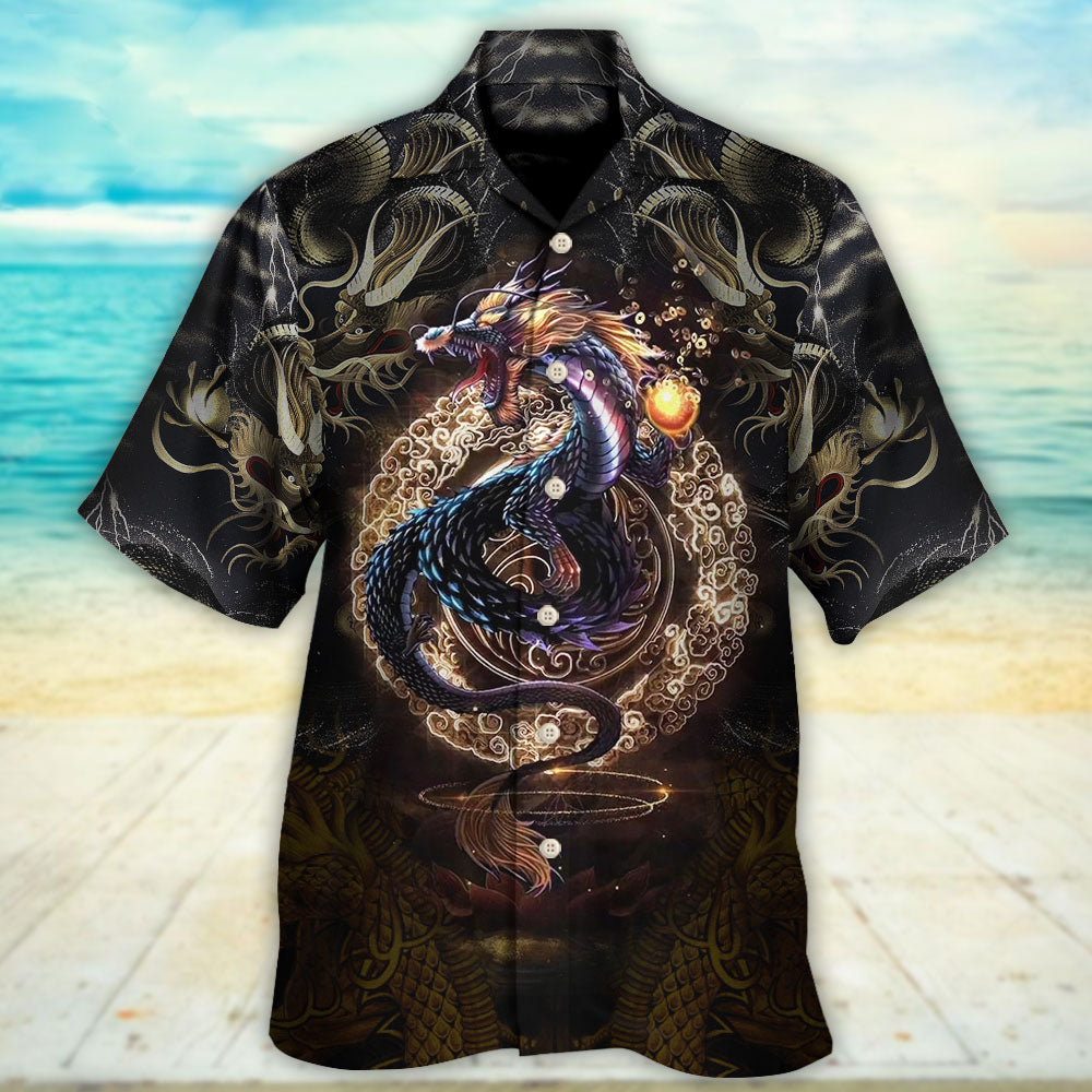 Dragon Golden Japanese Dragon - Hawaiian Shirt - Reefox