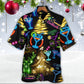 Cocktail Christmas Neon Art Drinking - Hawaiian Shirt - Reefox