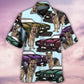 Car Muscle Car And Dog - Hawaiian Shirt - Reefox
