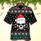 Christmas Skull Wearing Santa Claus Hat And Sweat Candy - Hawaiian Shirt - Reefox