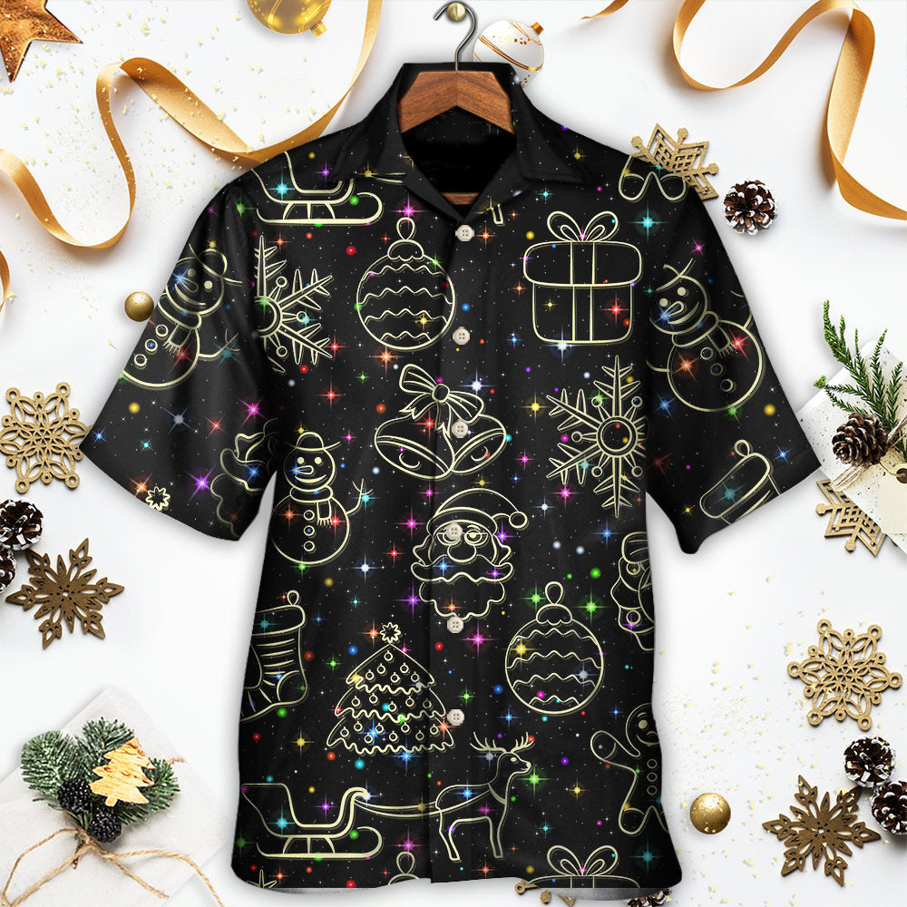 Christmas Neon Light Stary Amazing Night - Hawaiian Shirt - Reefox