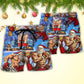 Christmas Santa Weightlifting Christmas Fitness Gym - Beach Short Reefox - Owls Matrix LTD