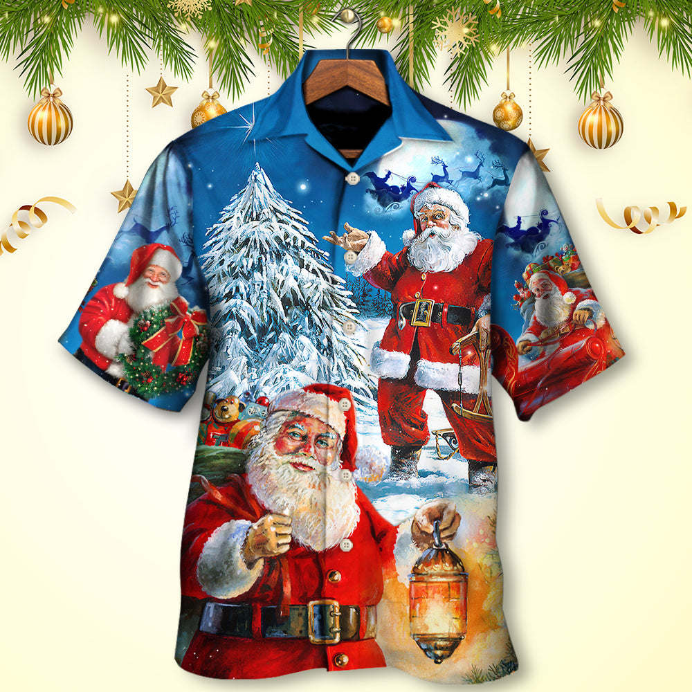 Christmas Santa Claus Story Nights Christmas Is Coming Painting Style - Hawaiian Shirt - Reefox