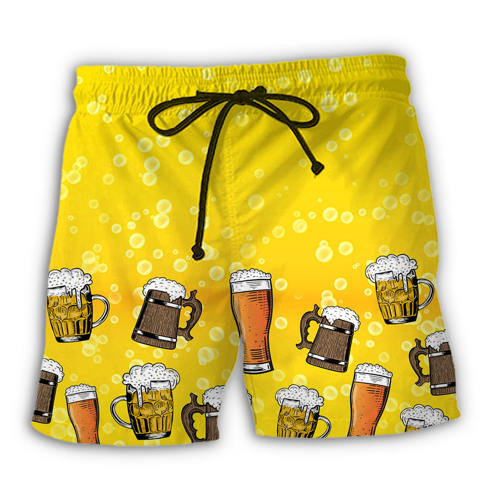 Beach Short / Adults / S Beer I Like Beer My Lacrosse And Maybe 3 People - Beach Short Reefox - Owls Matrix LTD