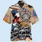 America 2nd Amendment Skull - Hawaiian Shirt - Reefox