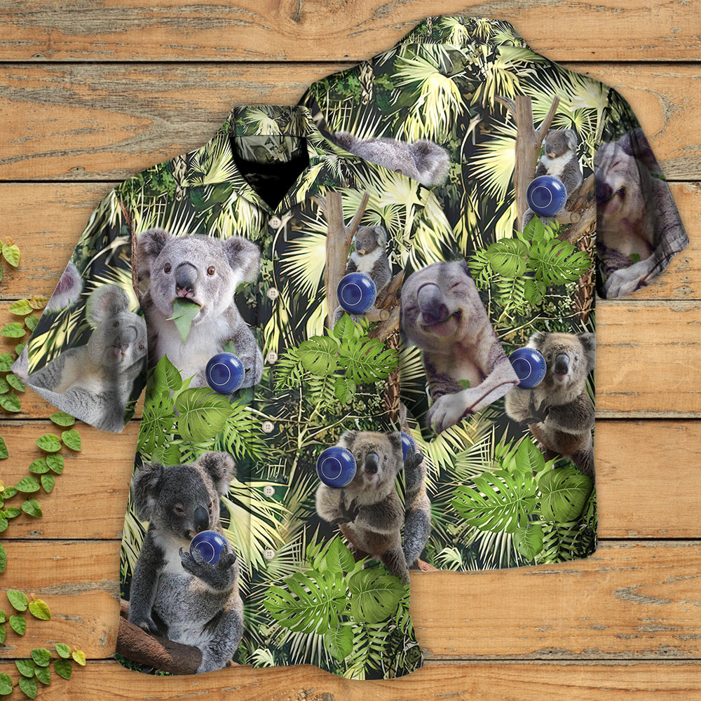 Lawn Bowling Koala In Jungle Play Lawn Bowling - Hawaiian Shirt - Reefox