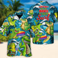 Surfing Funny Crocodile You Can't Stop The Waves But You Can Learn to Surf Lovers Surfing - Hawaiian Shirt