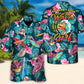 Surfing Funny Flamingo You Can't Stop The Waves But You Can Learn To Surf - Hawaiian Shirt