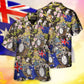 Solth Australia Sloth Ride Cycling Art - Hawaiian Shirt - Reefox