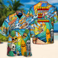 Surfing Funny Skeleton Never Underestimate An Old Guy On A Surfboard Surfing Lovers - Hawaiian Shirt